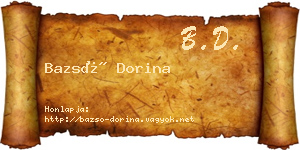 Bazsó Dorina névjegykártya
