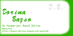 dorina bazso business card